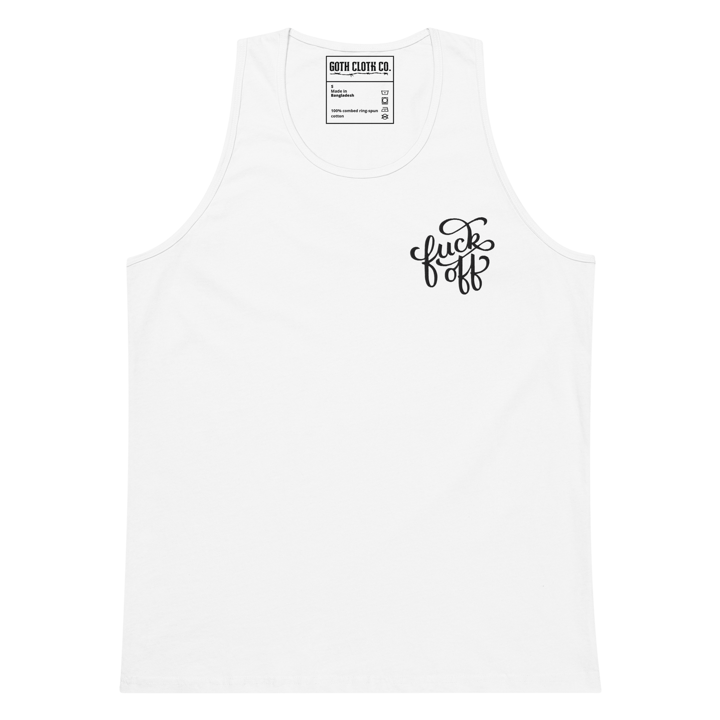 Camiseta sin mangas bordada de Fuck Off