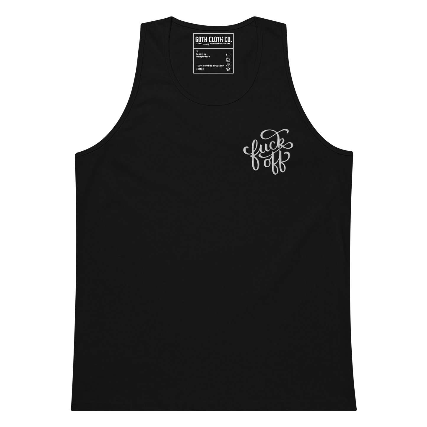 Camiseta sin mangas bordada de Fuck Off