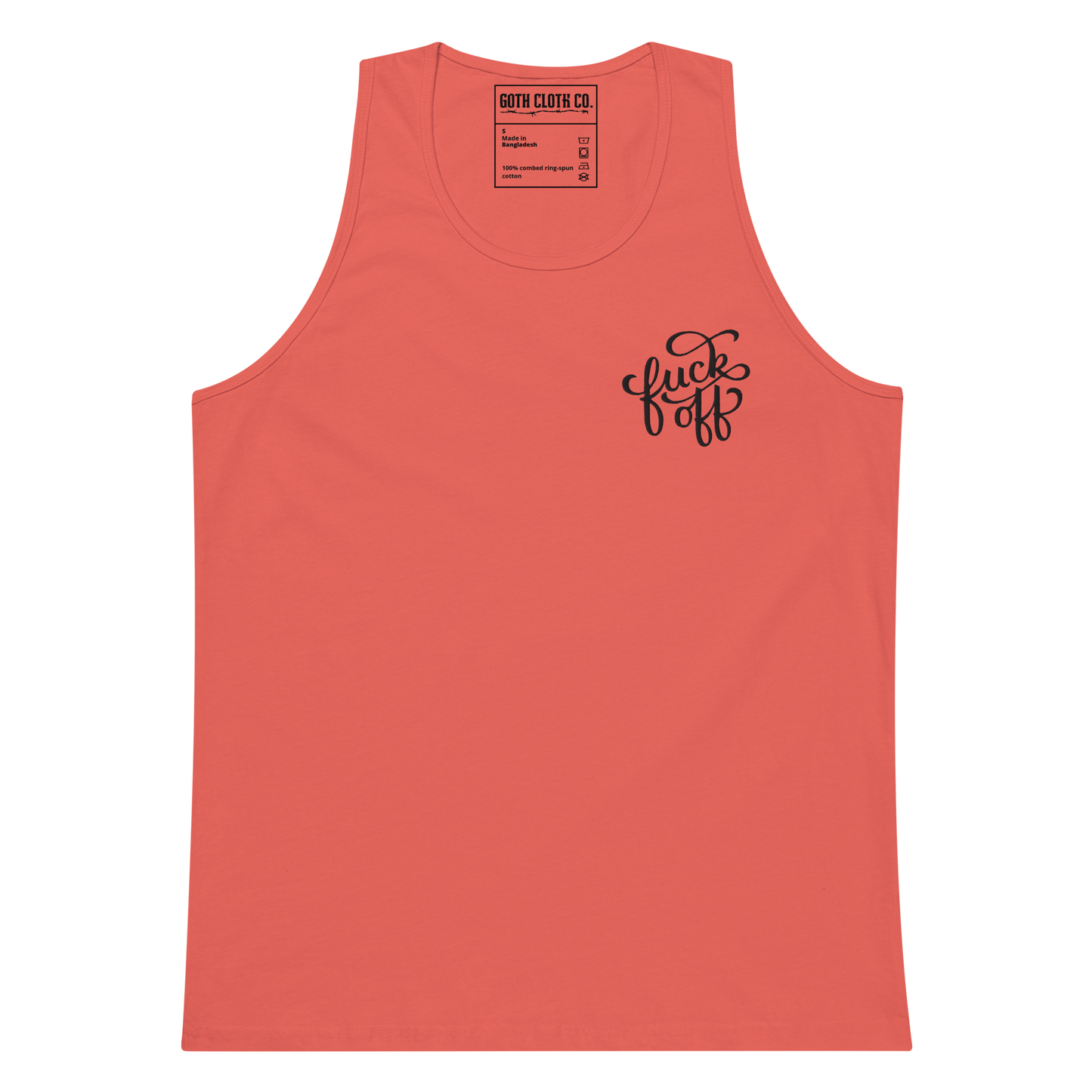 Camiseta sin mangas bordada de Fuck Off