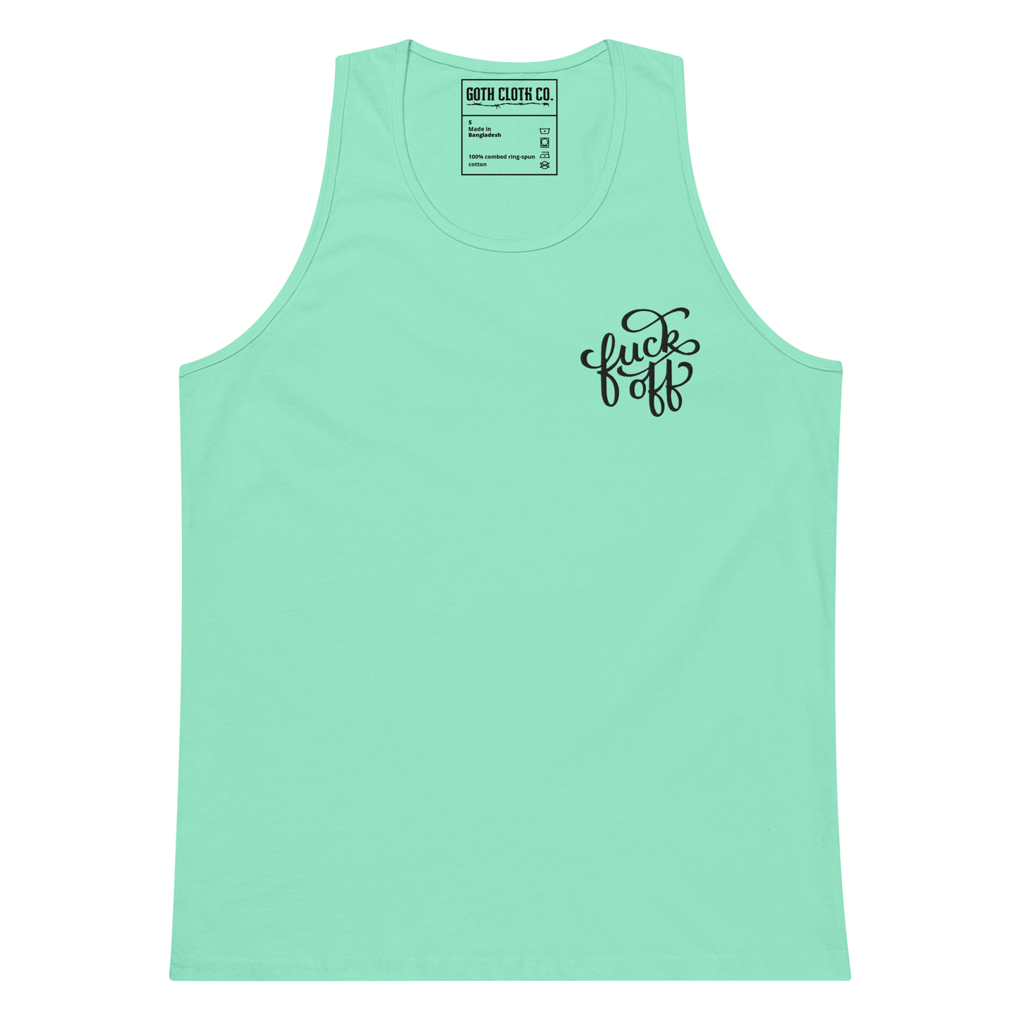 Camiseta sin mangas bordada de Fuck Off