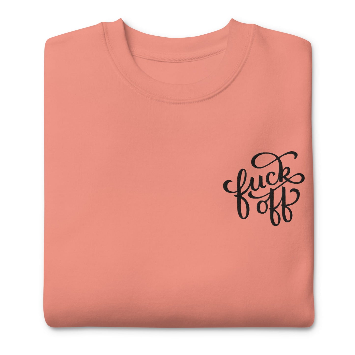 Sudadera unisex bordada con el mensaje "Jódete"