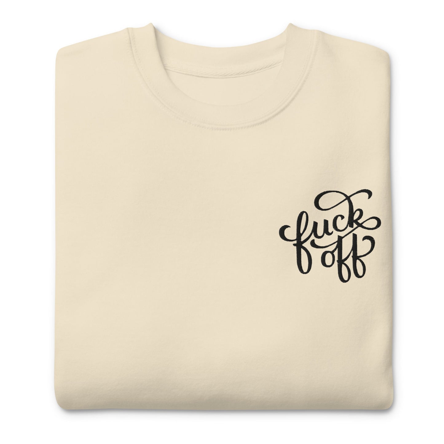 Sudadera unisex bordada con el mensaje "Jódete"