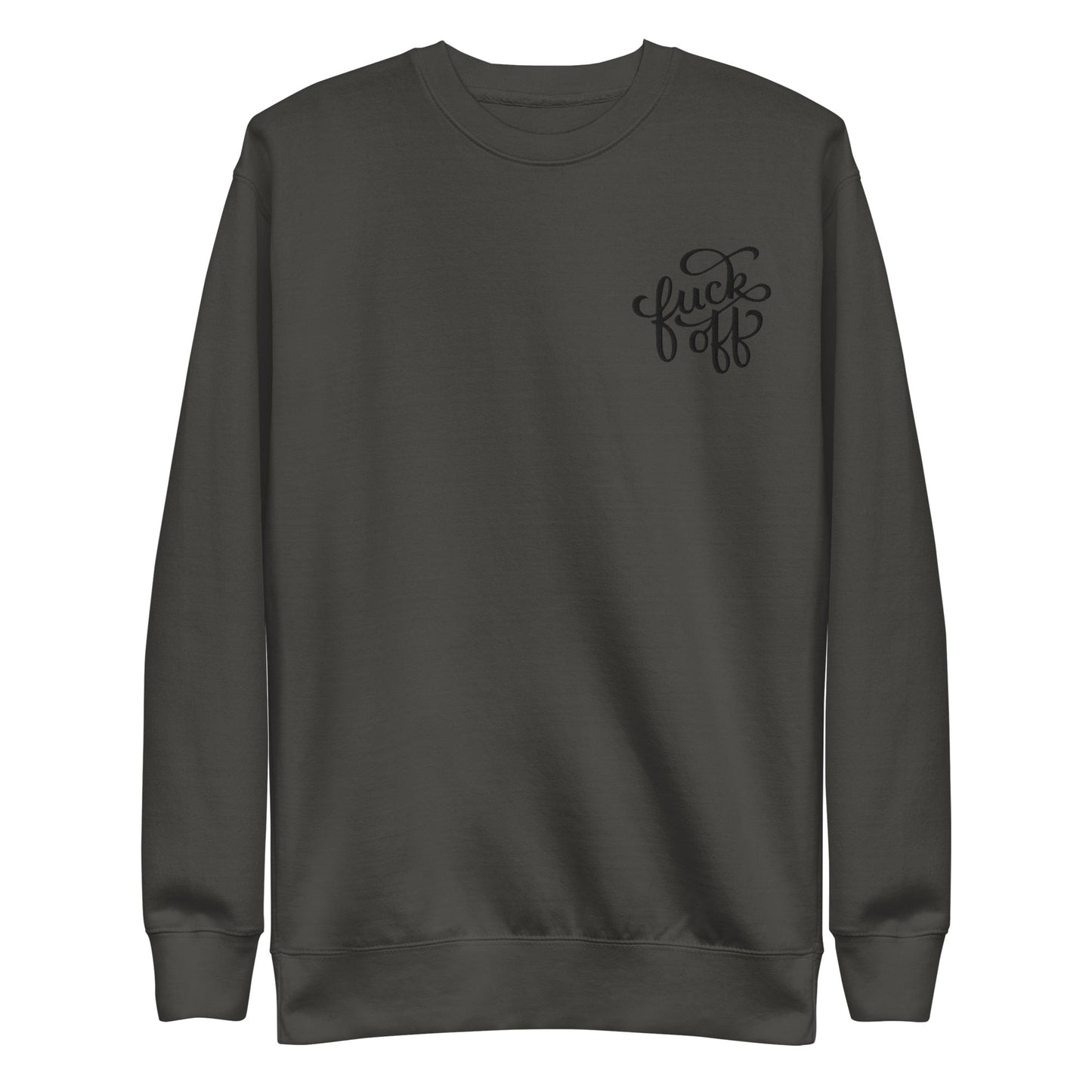 Sudadera unisex bordada con el mensaje "Jódete"