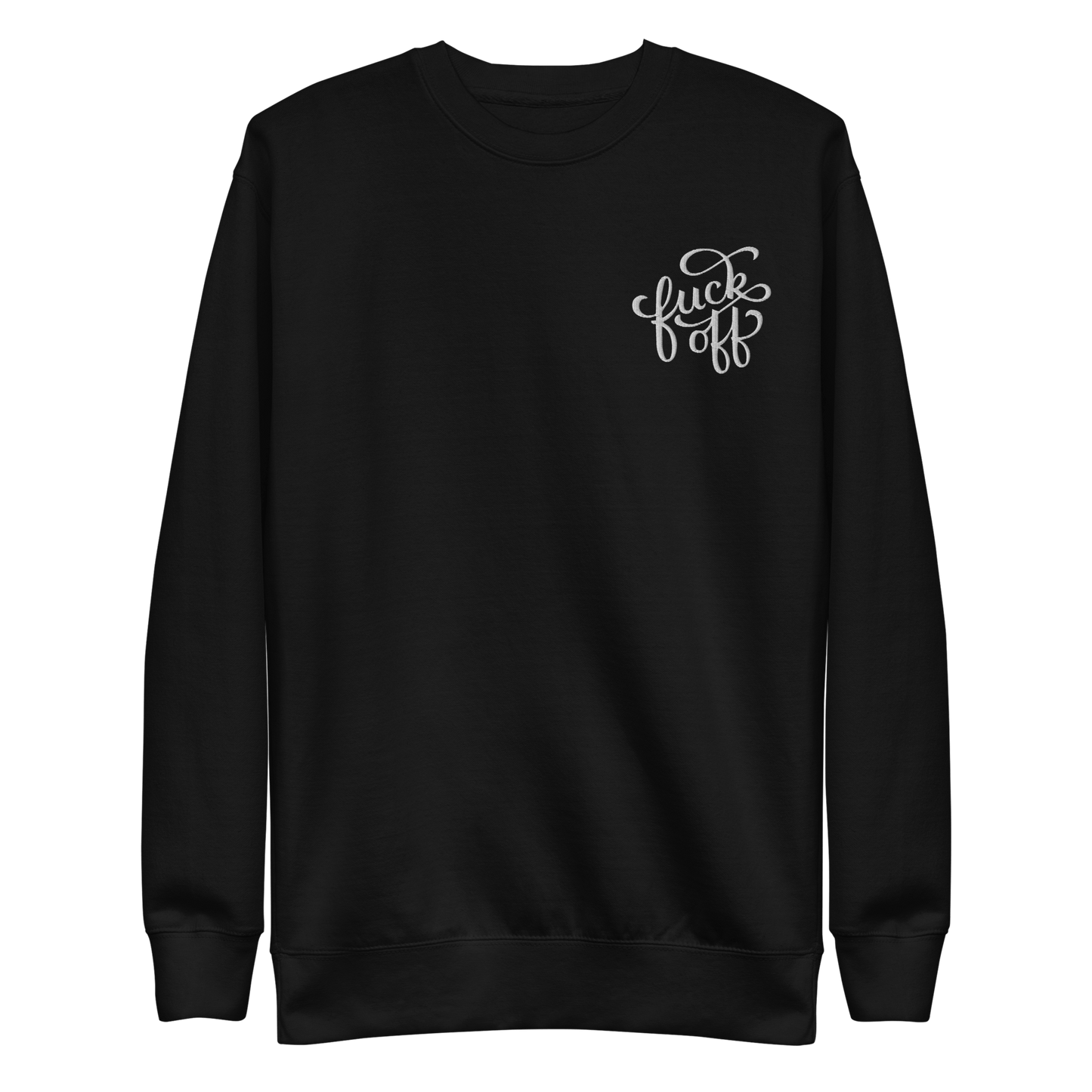 Sudadera unisex bordada con el mensaje "Jódete"