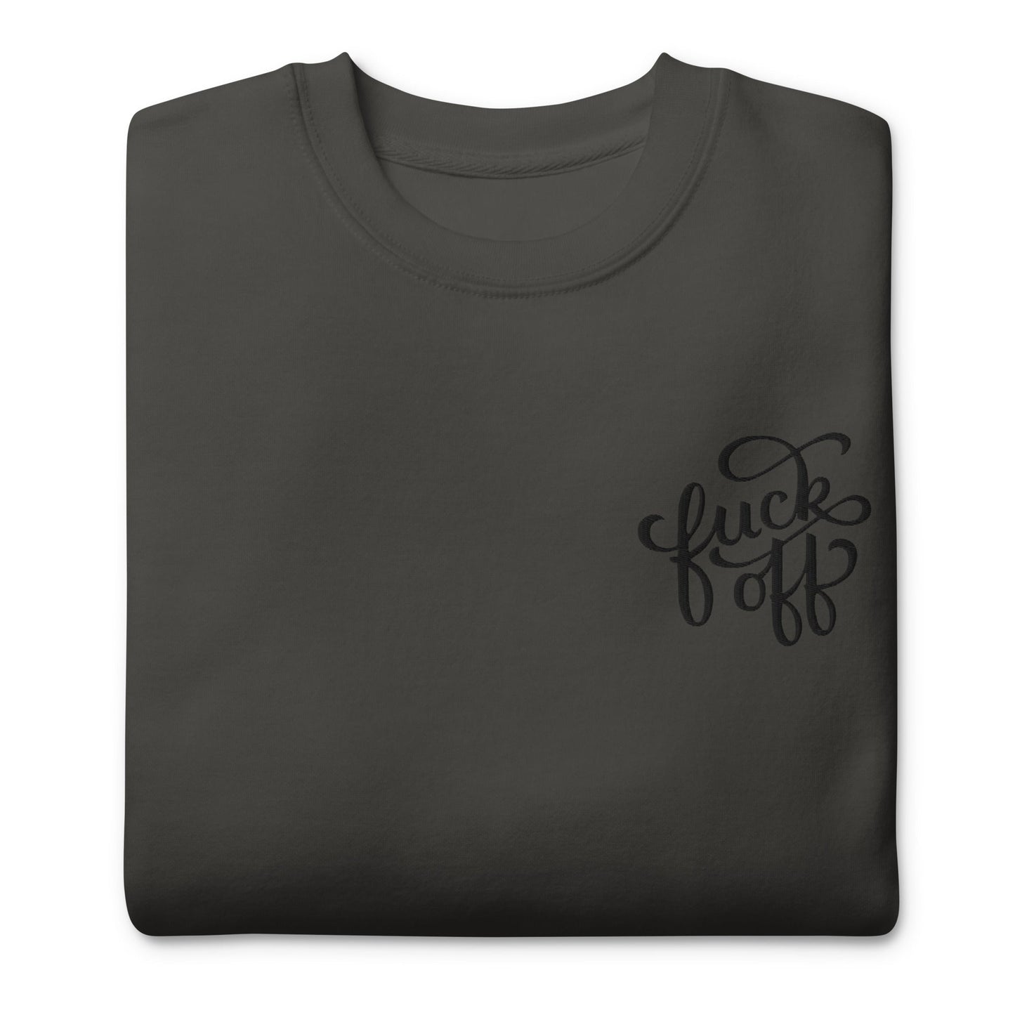Sudadera unisex bordada con el mensaje "Jódete"