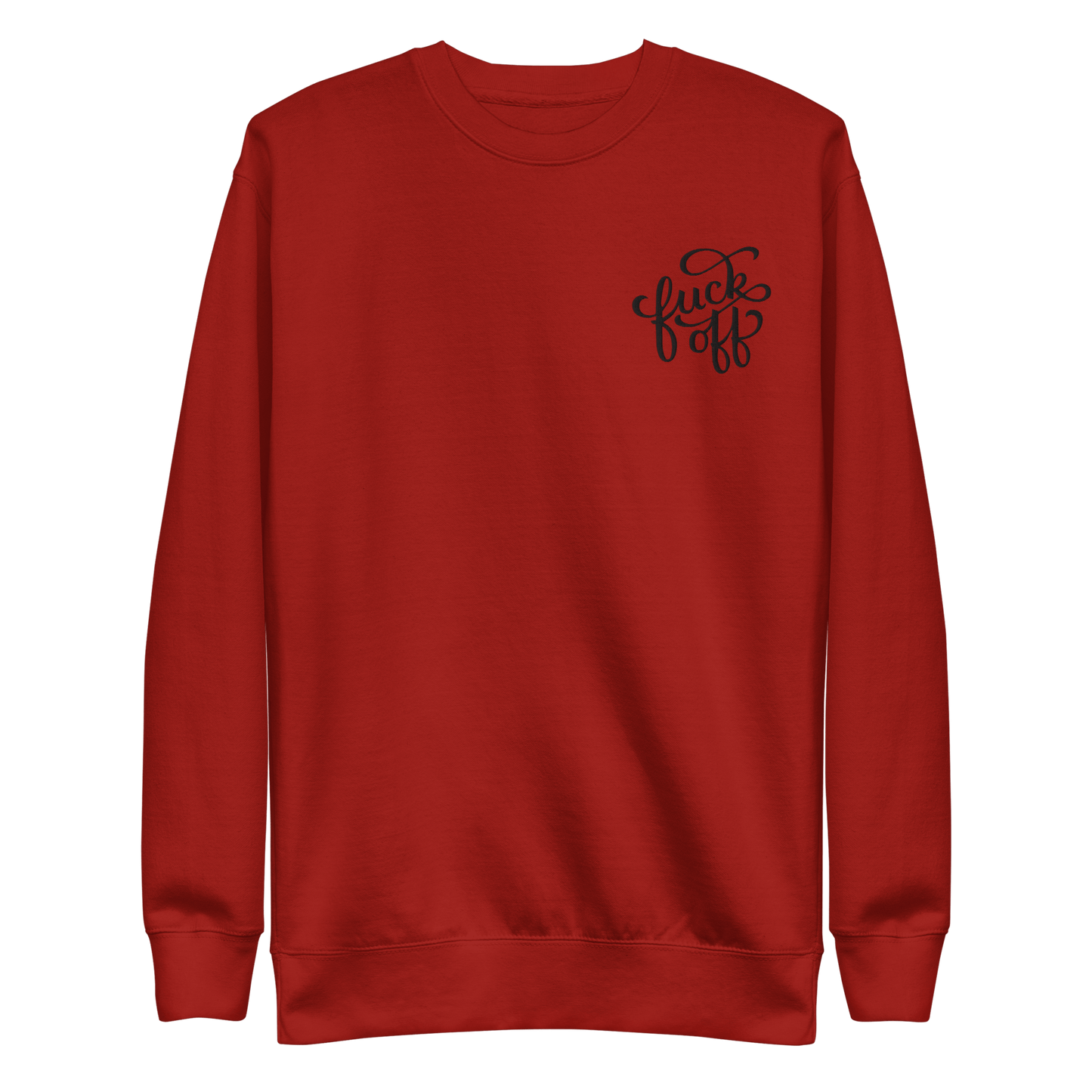 Sudadera unisex bordada con el mensaje "Jódete"