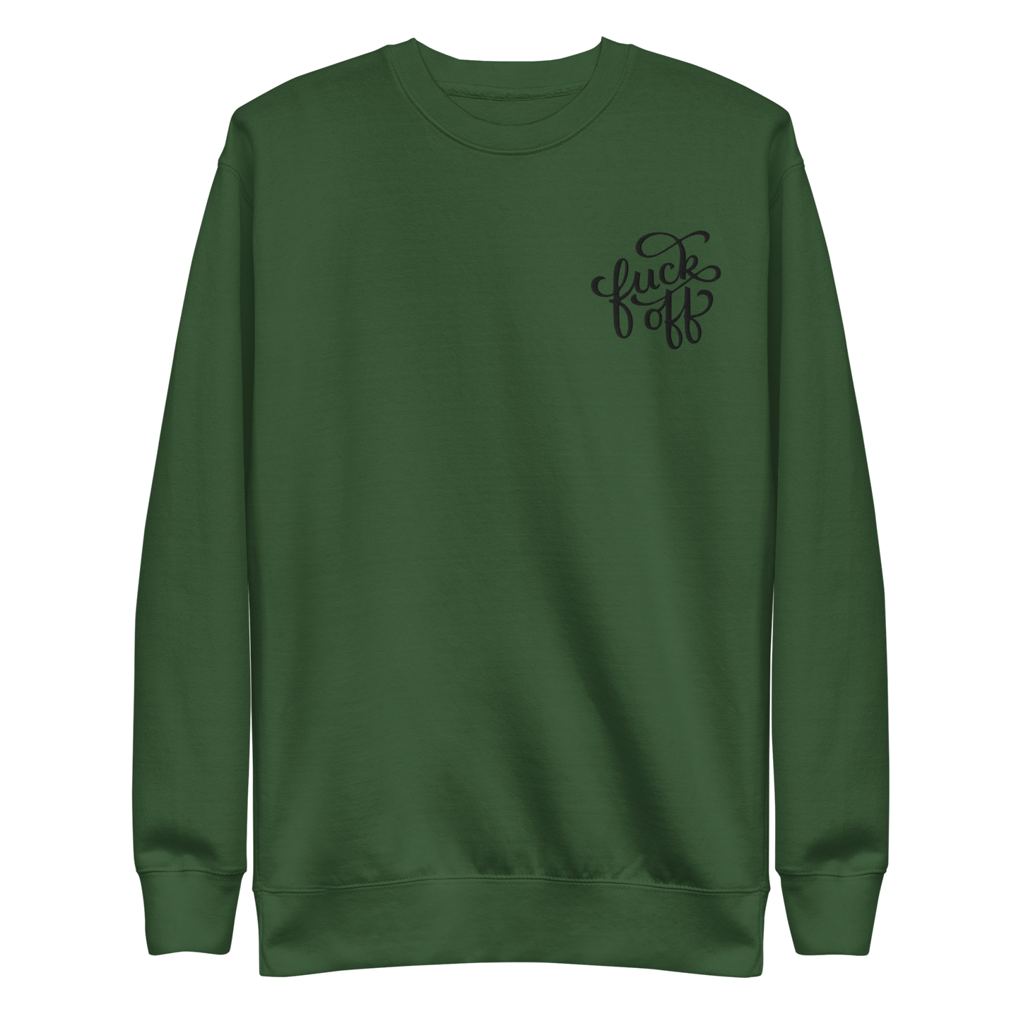 Sudadera unisex bordada con el mensaje "Jódete"