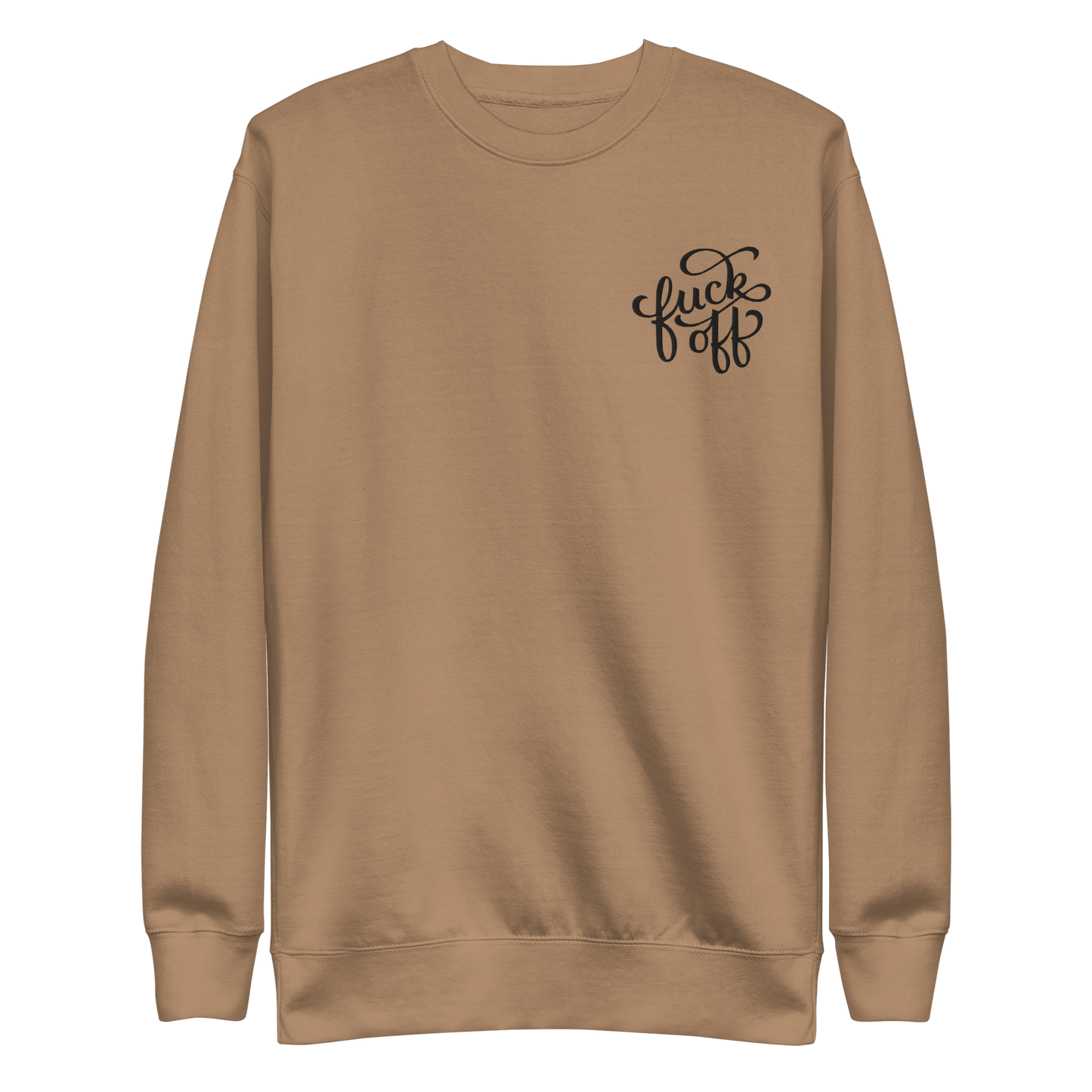 Sudadera unisex bordada con el mensaje "Jódete"