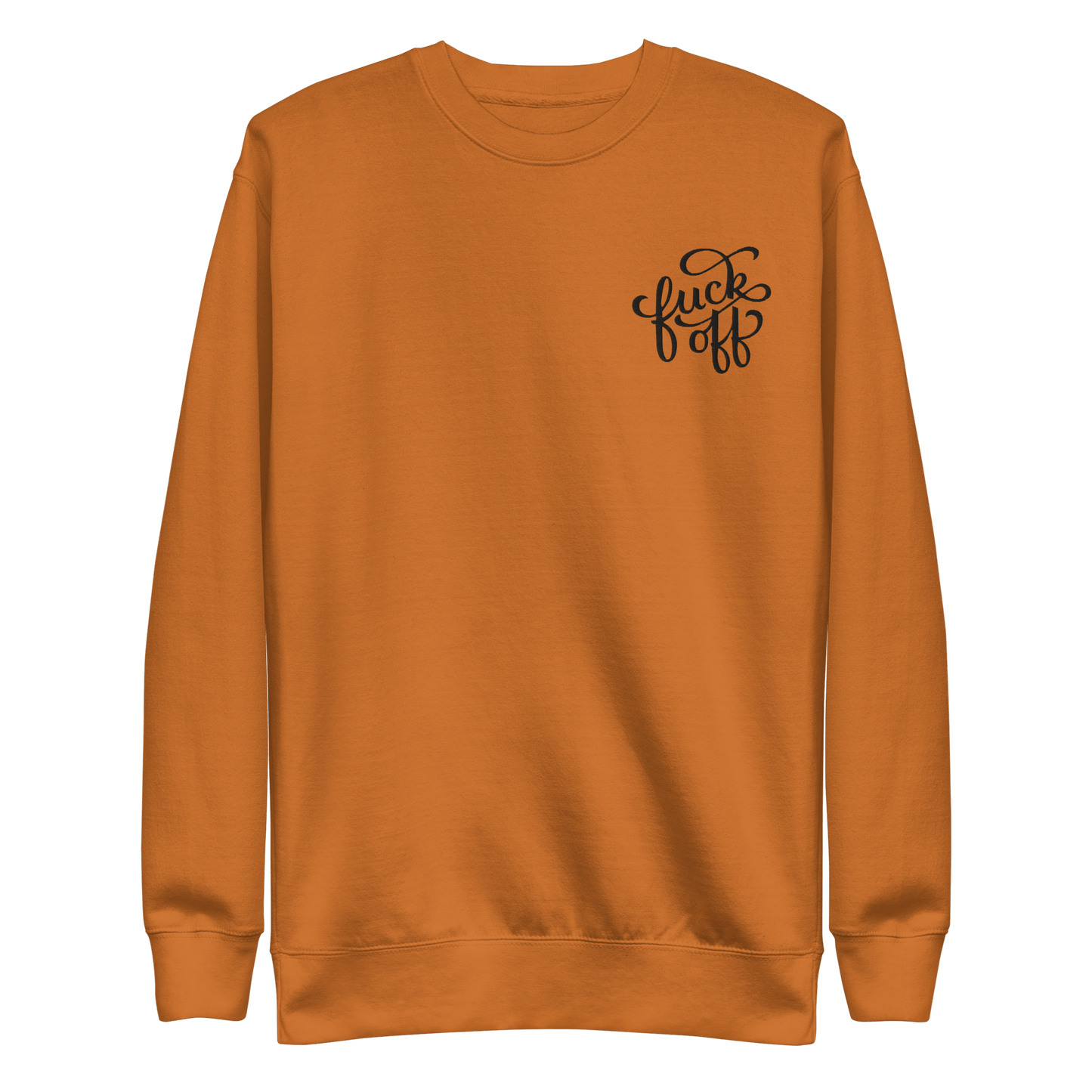 Sudadera unisex bordada con el mensaje "Jódete"