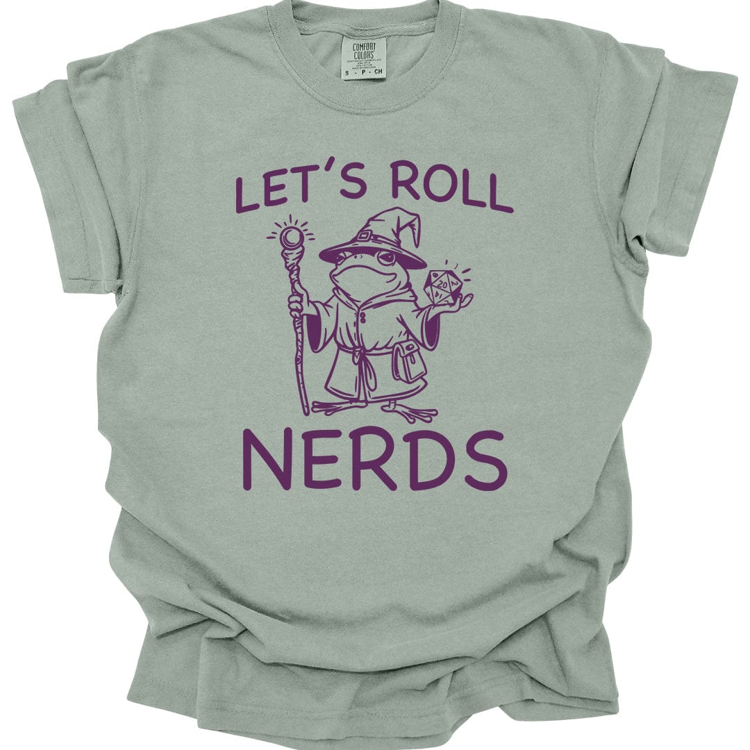Funny D&D "Let’s Roll Nerds" Shirt - Comfort Colors