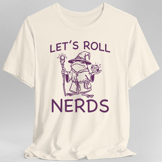Camiseta divertida de D&D "A Rodar, Nerds"