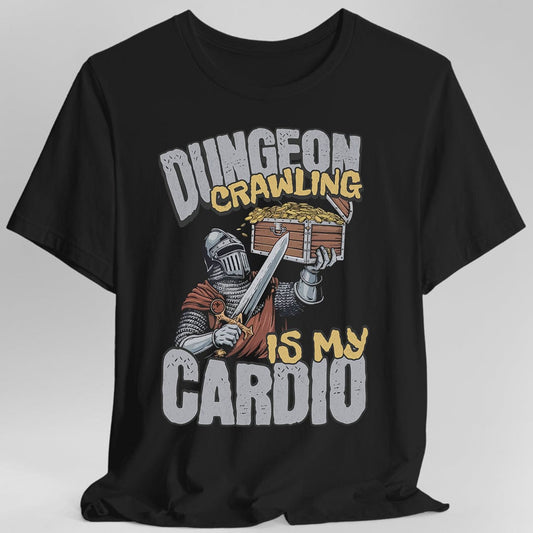 Camiseta divertida de Calabozos y Dragones - Gatear por mazmorras es mi cardio