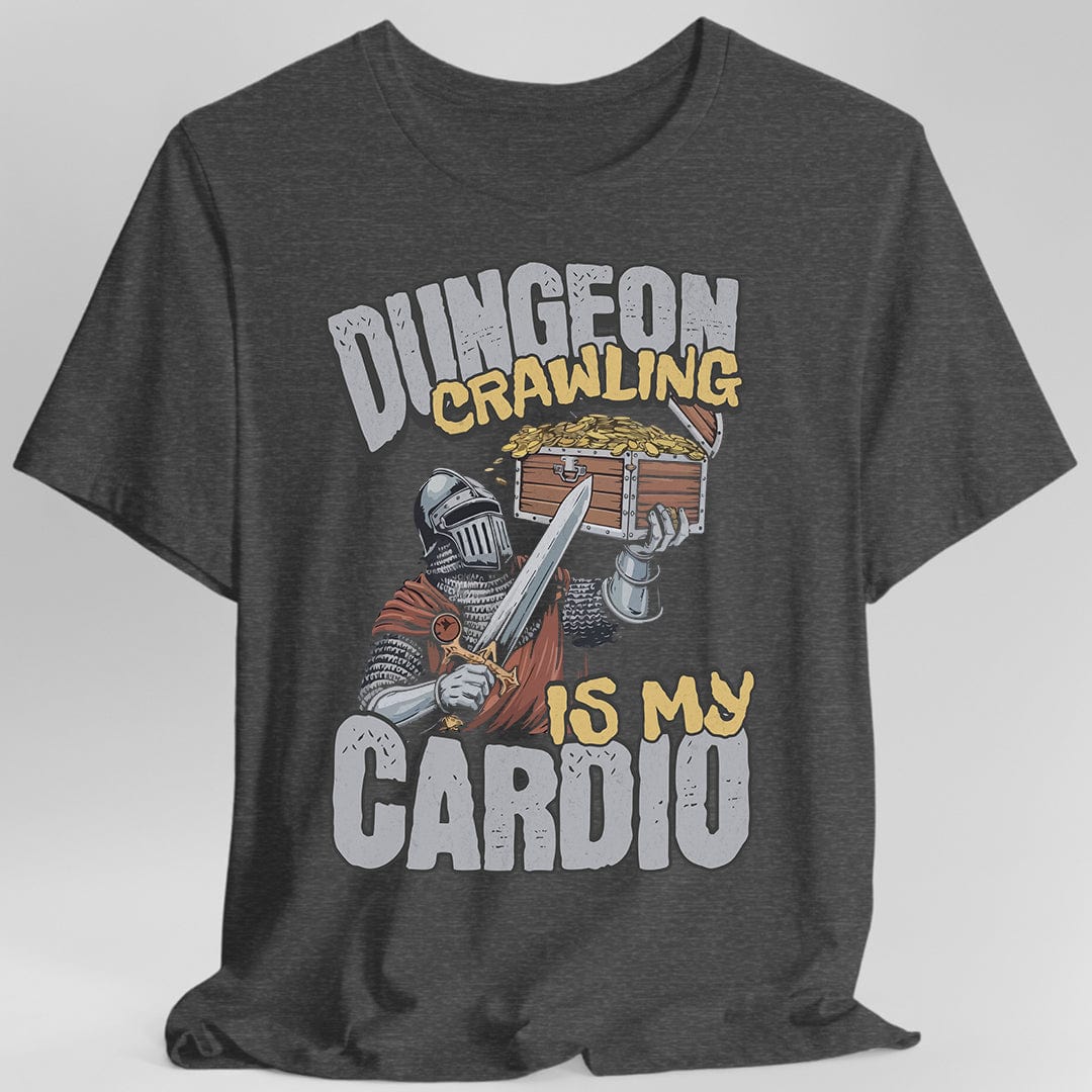 Camiseta divertida de Calabozos y Dragones - Gatear por mazmorras es mi cardio