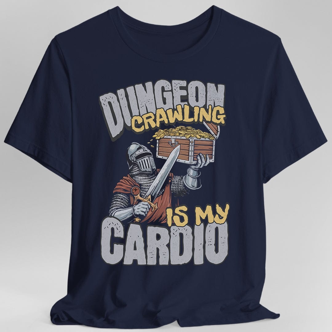 Camiseta divertida de Calabozos y Dragones - Gatear por mazmorras es mi cardio