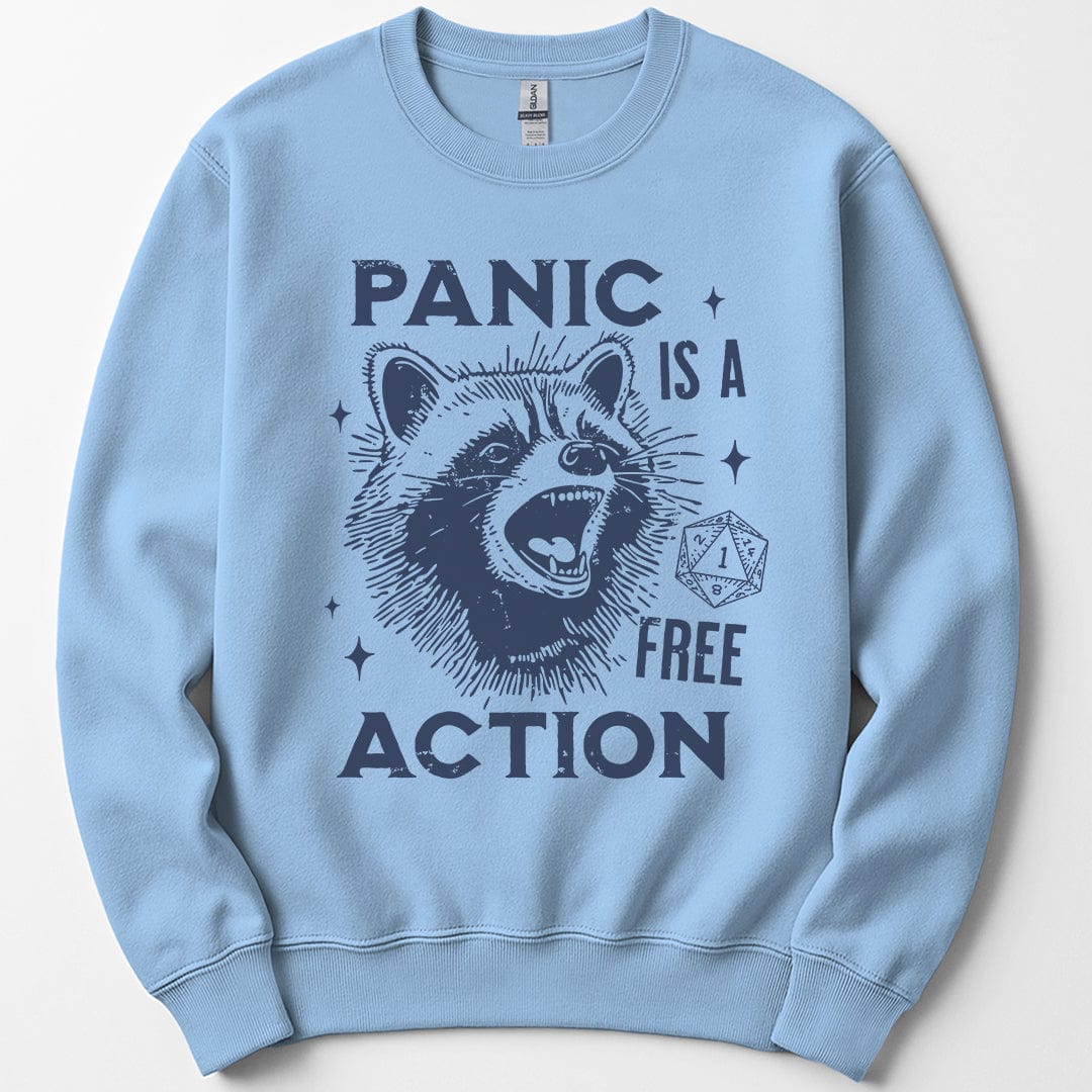 Funny D&D Sweatshirt - Panic Is A Free Action