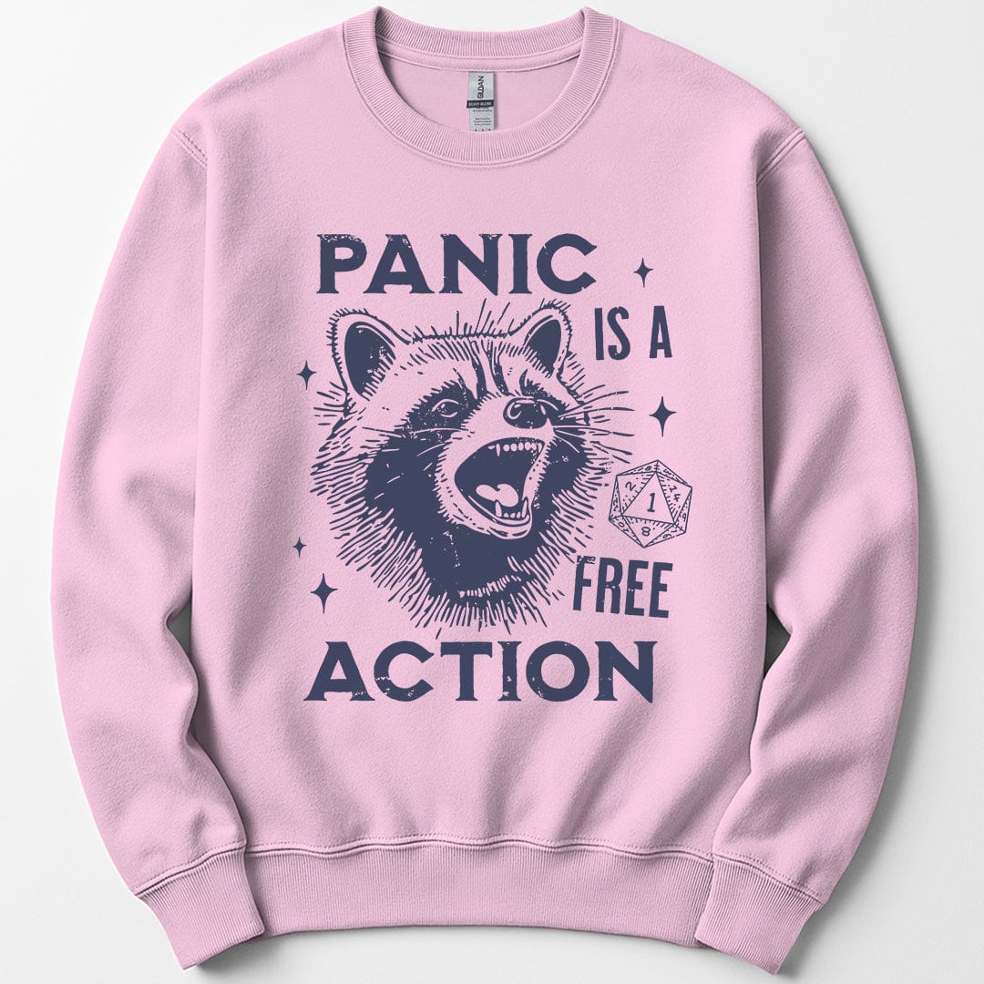 Funny D&D Sweatshirt - Panic Is A Free Action