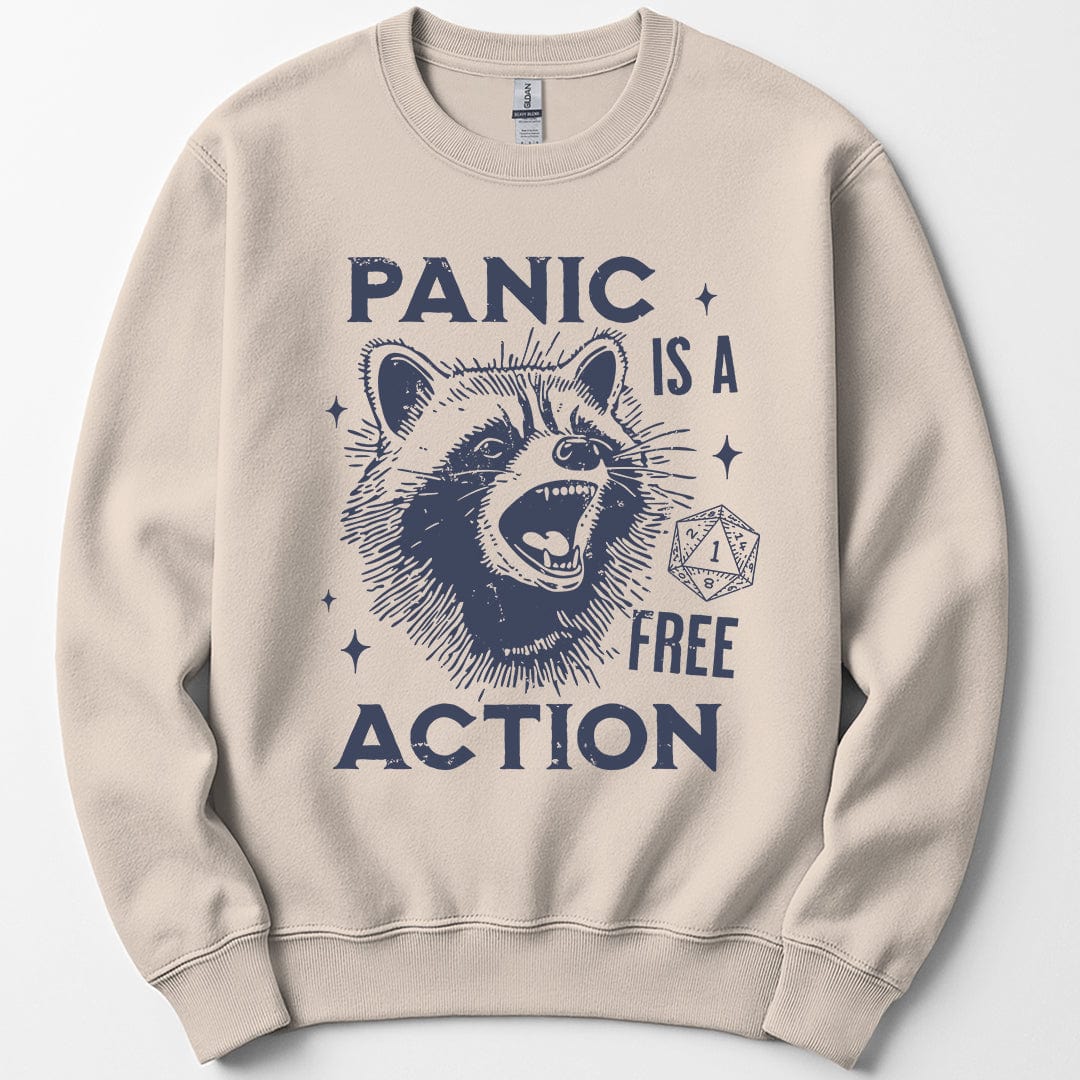 Funny D&D Sweatshirt - Panic Is A Free Action