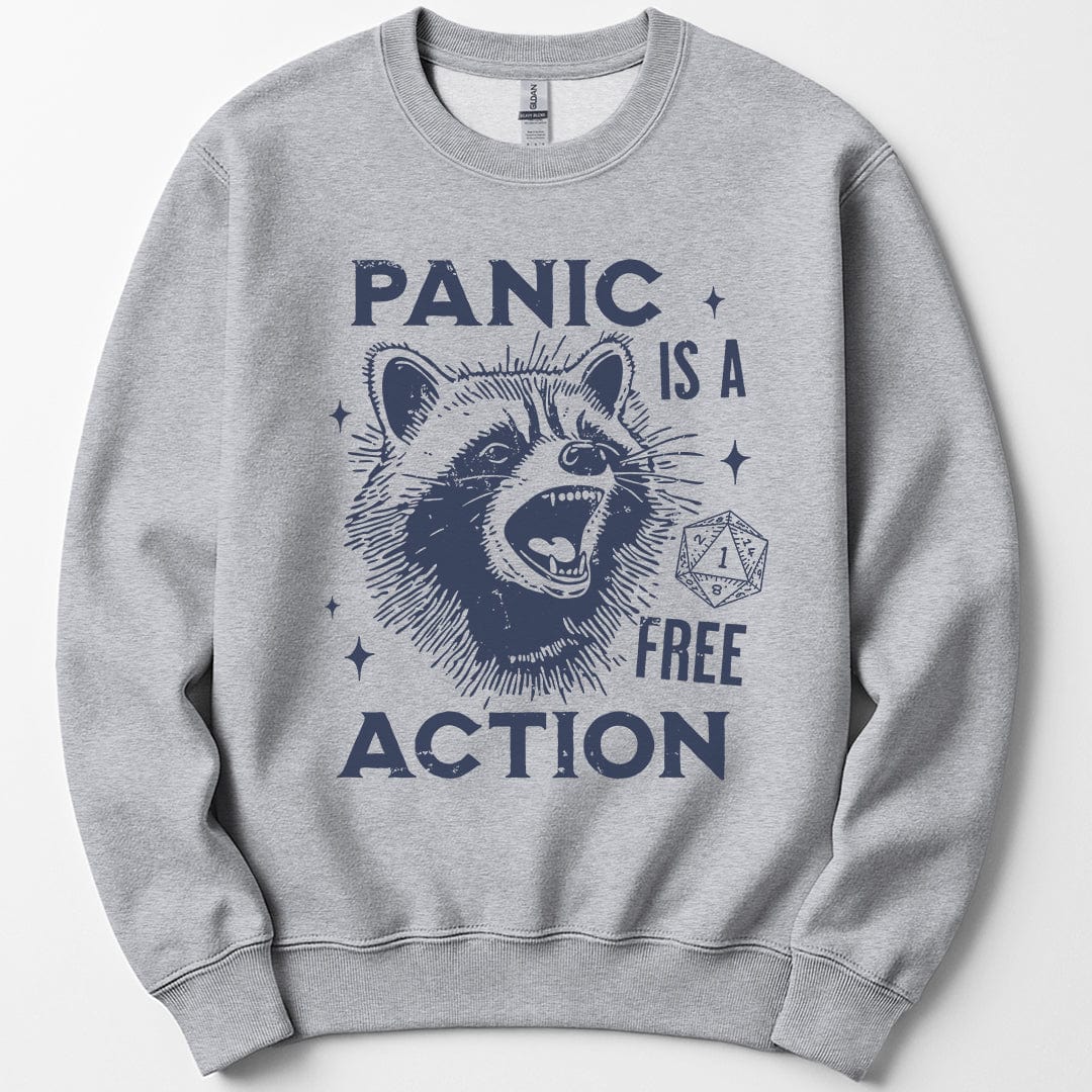 Funny D&D Sweatshirt - Panic Is A Free Action