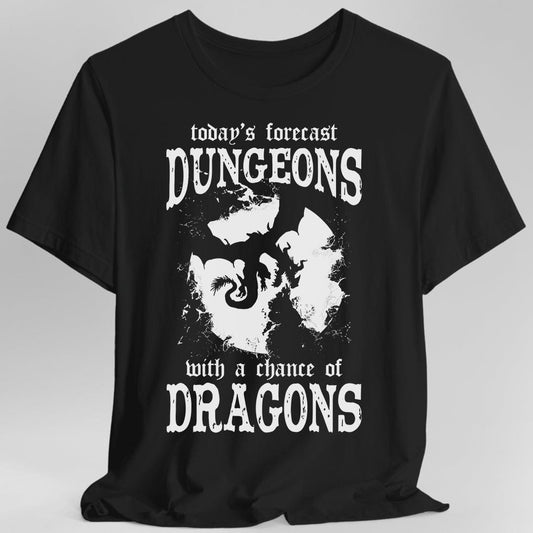 Camiseta divertida de pronóstico del tiempo de DnD