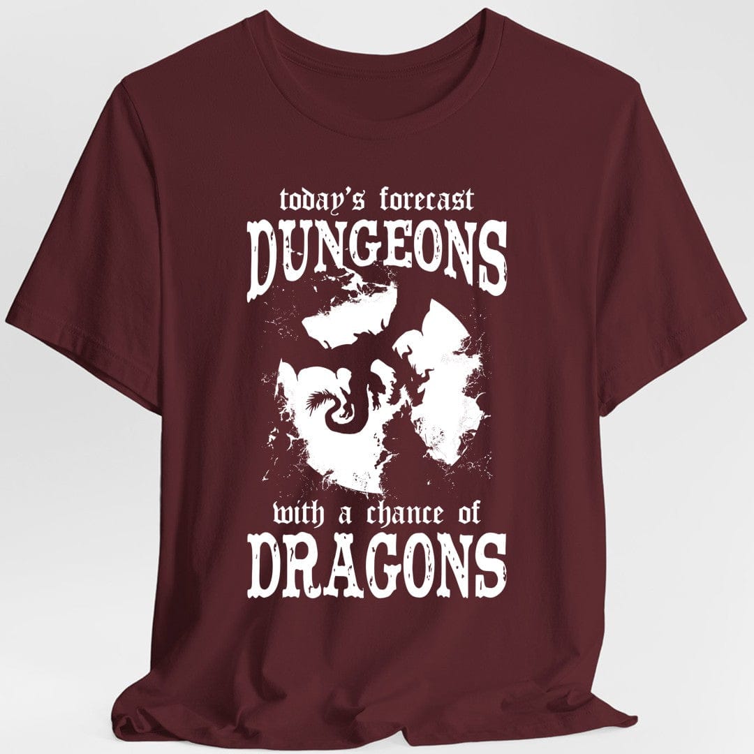 Camiseta divertida de pronóstico del tiempo de DnD