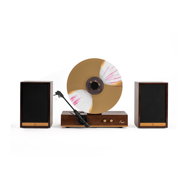 Tocadiscos vertical Fuse Audio GLD de vinilo