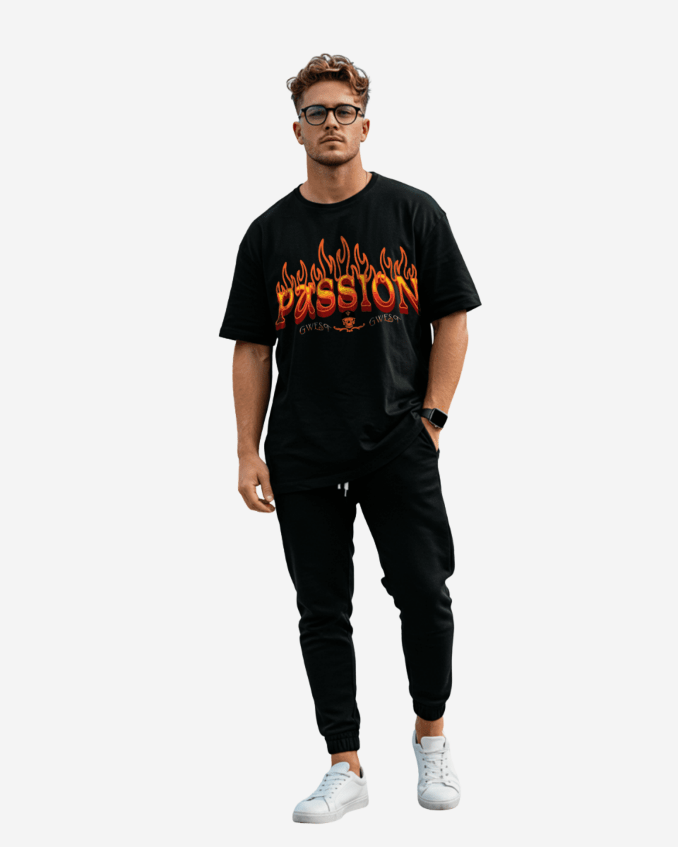 Camiseta extragrande G West Passion Power para hombre