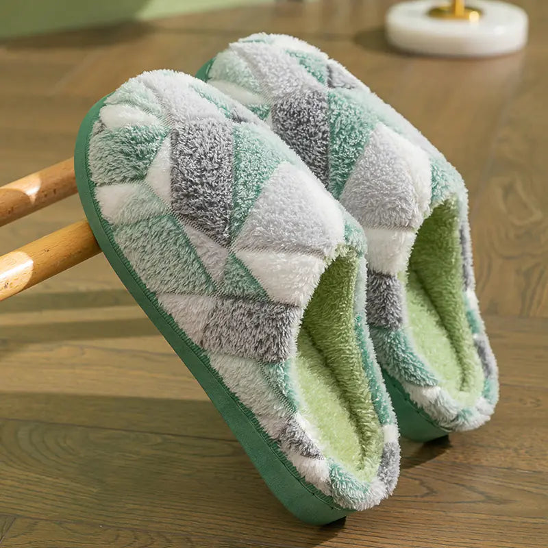 Pantuflas de Felpa con Suela Gruesa y Suave para Otoño e Invierno