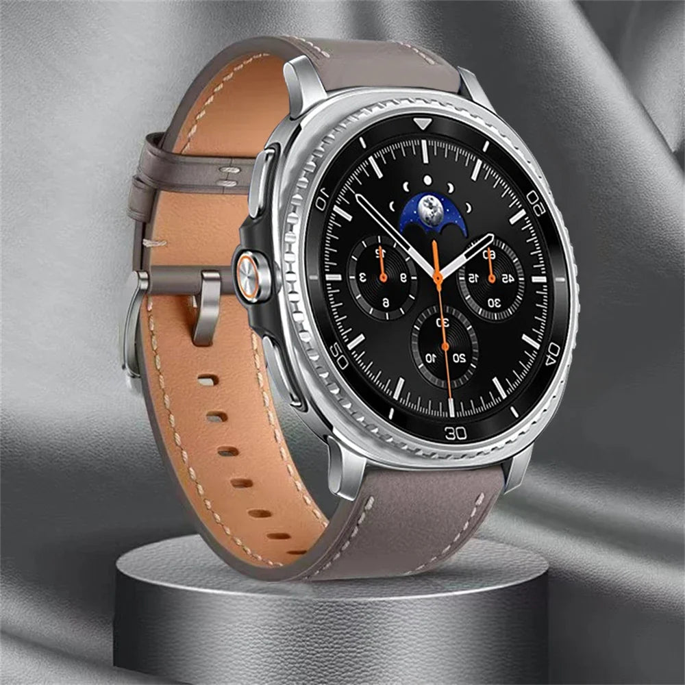 Leather Galaxy Watch8, Classic, Watch9 Band Smooth Stitching