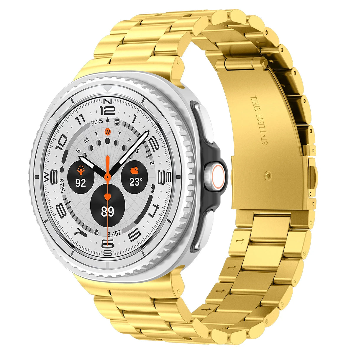 Stainless Steel Galaxy Watch8, Classic, Watch9 Band Polished