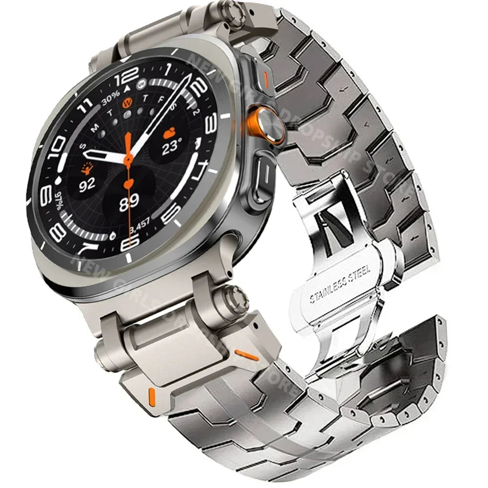 Stainless Steel Galaxy Watch8, Classic, Watch9 Band Polished