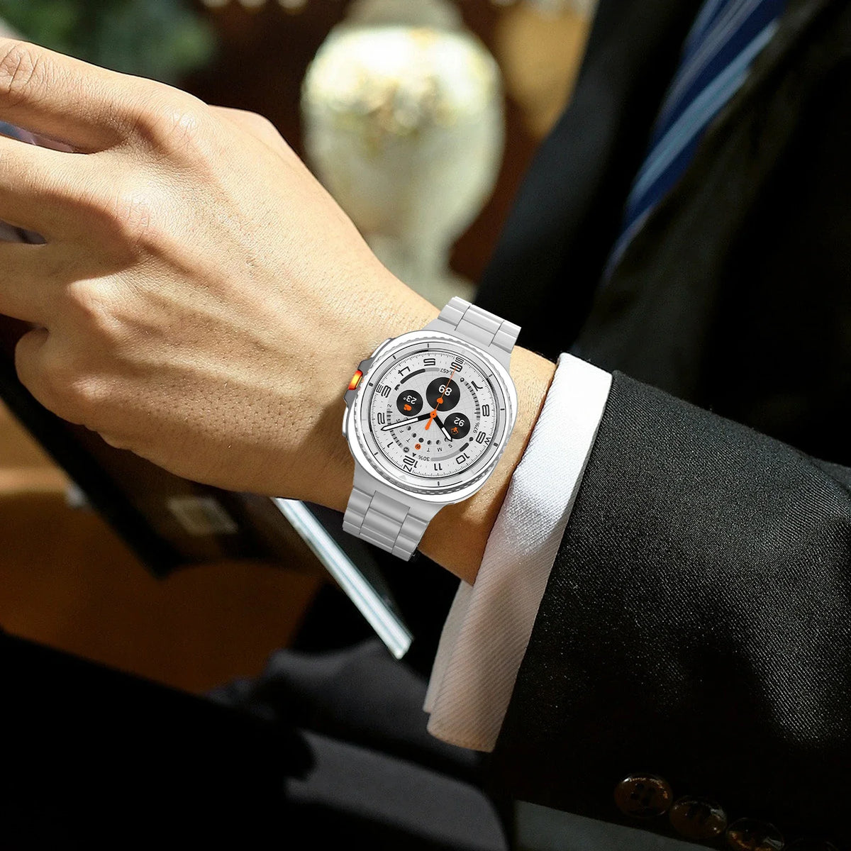 Stainless Steel Galaxy Watch8, Classic, Watch9 Band Polished