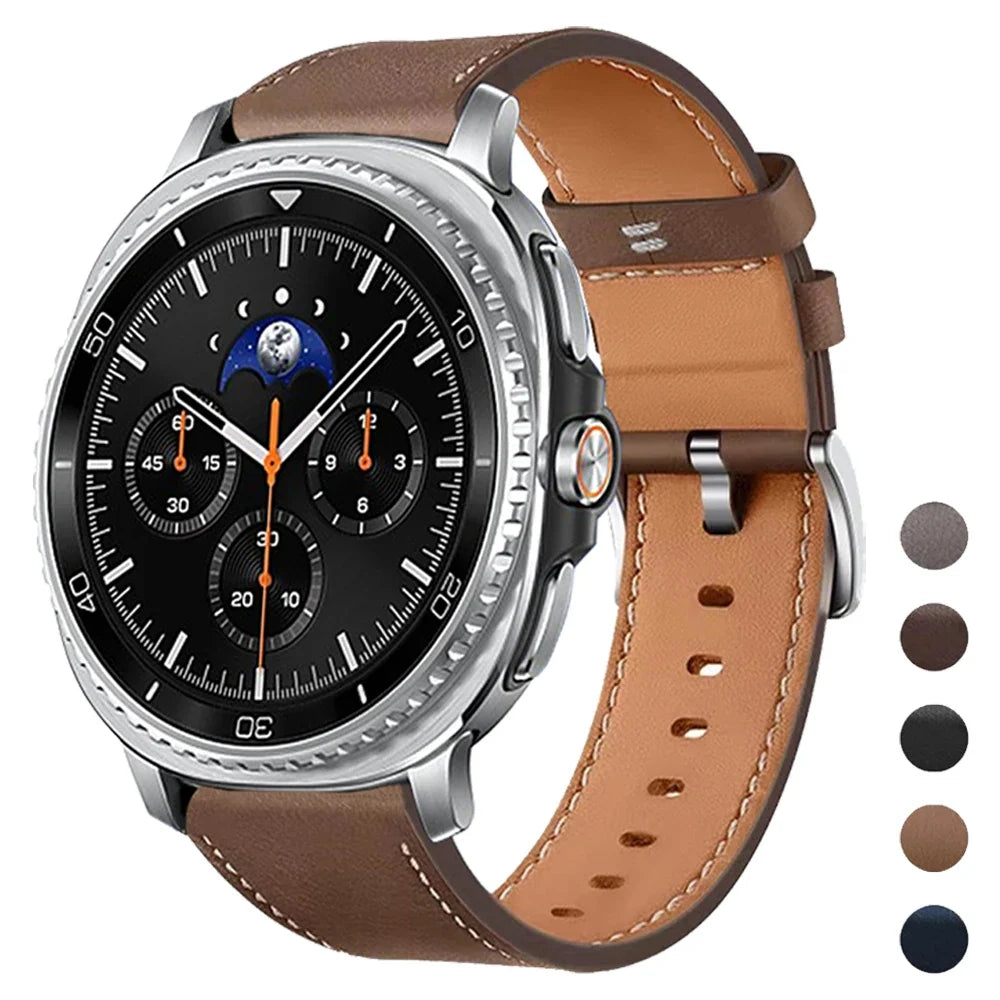 Leather Galaxy Watch8, Classic, Watch9 Band Smooth Stitching