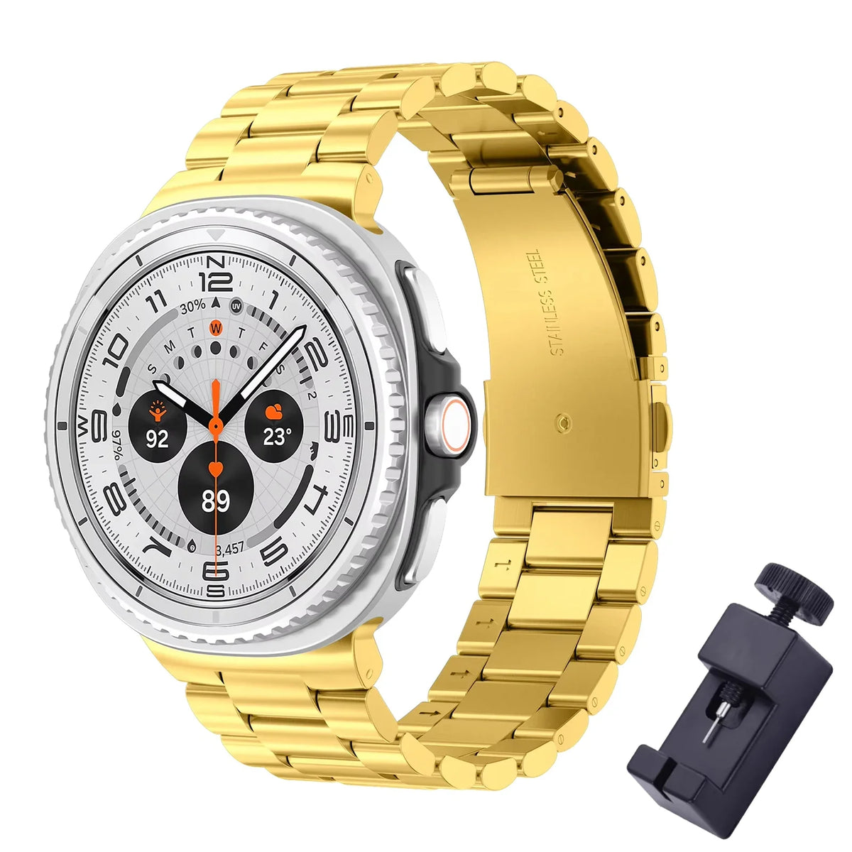 Stainless Steel Galaxy Watch8, Classic, Watch9 Band Polished