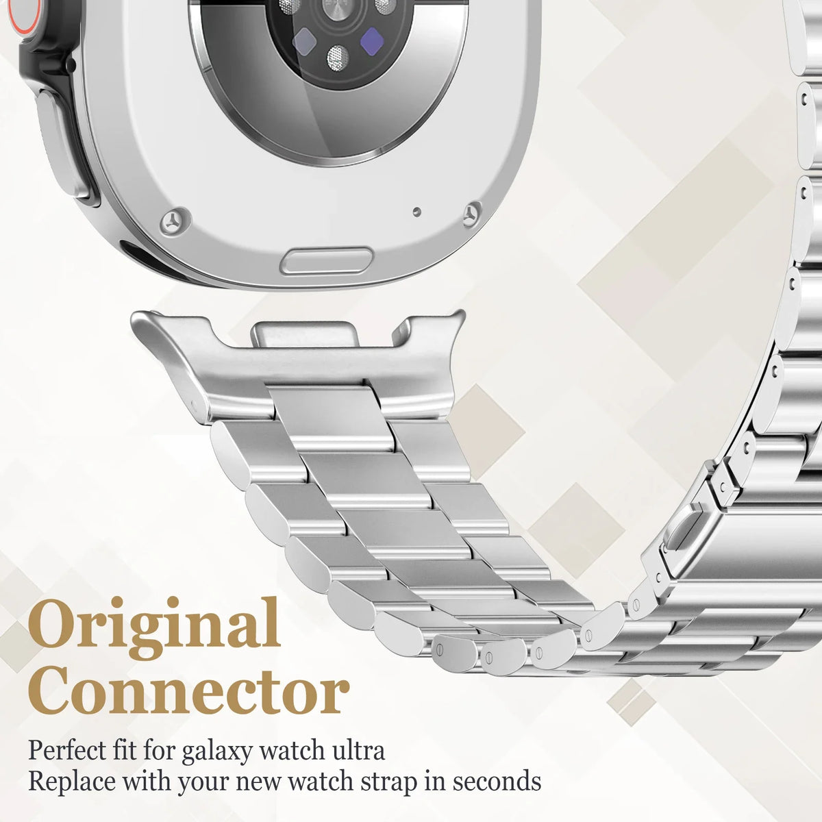 Stainless Steel Galaxy Watch8, Classic, Watch9 Band Polished