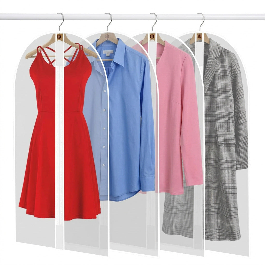 4-Pack Extra Long Garment Bags 180cm Dress Cover