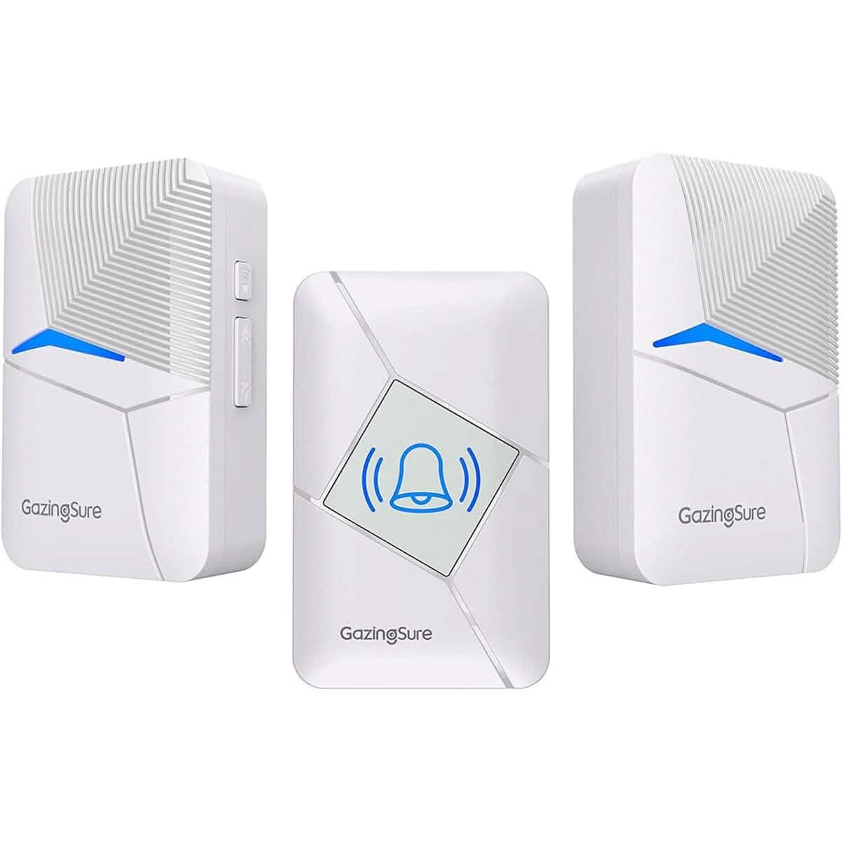GazingSure Advanced Wireless Doorbell Kit with Two Plug-in Chimes & 1500ft Range