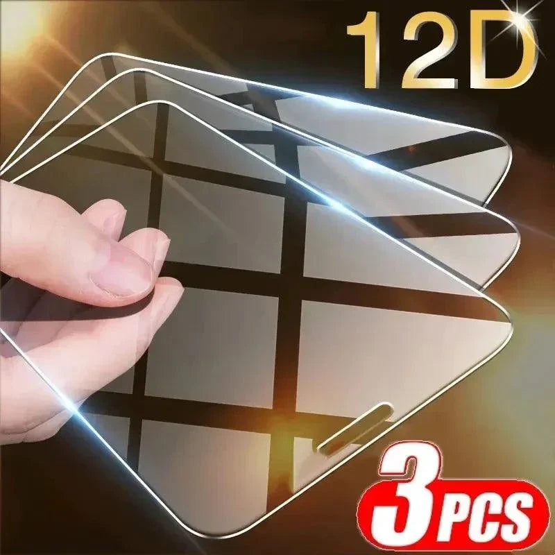iShield Tempered Glass Screen Protectors - 3-Pack for iPhone 14, 13, 12, 11, 15 Pro Max, Mini, XR, X, XS MAX, 7, 8 Plus, 16