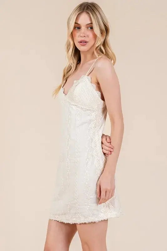 Dresses Trendsi Lace Cami Mini Dress Women's Casual Adjustable Strap Cute Dress
