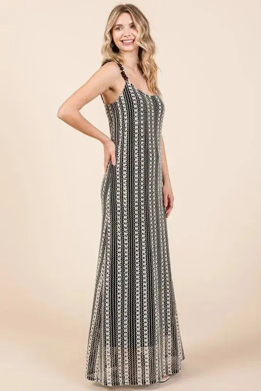 Dresses Trendsi Striped Maxi Dress Women's Plus Size Casual Summer Dress Beaded Straps