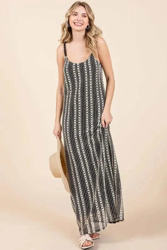 Dresses Trendsi Striped Maxi Dress Women's Plus Size Casual Summer Dress Beaded Straps