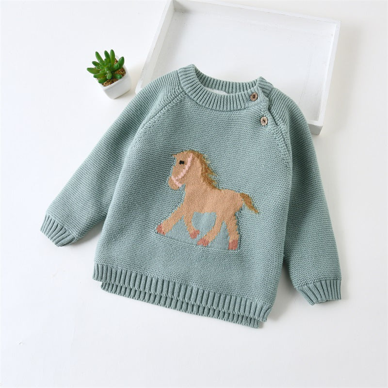 Girls' Fashionable Thick Knitted Sweater | For Autumn/Winter - # BAAA111310004 & GIAA21210019