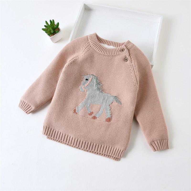 Girls' Fashionable Thick Knitted Sweater | For Autumn/Winter - # BAAA111310004 & GIAA21210019
