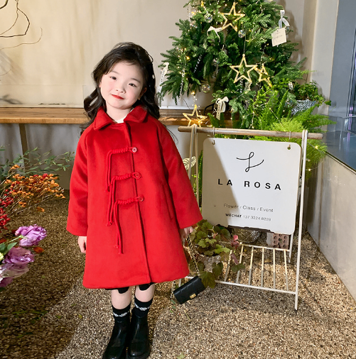 Girls' Mid-Length Coat | For Autumn & Winter - # BAAA61110015 & GIAA21210036