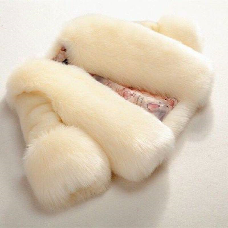 Girls' New Fox Fur Thickened Cotton Coat - # GIAA21210048