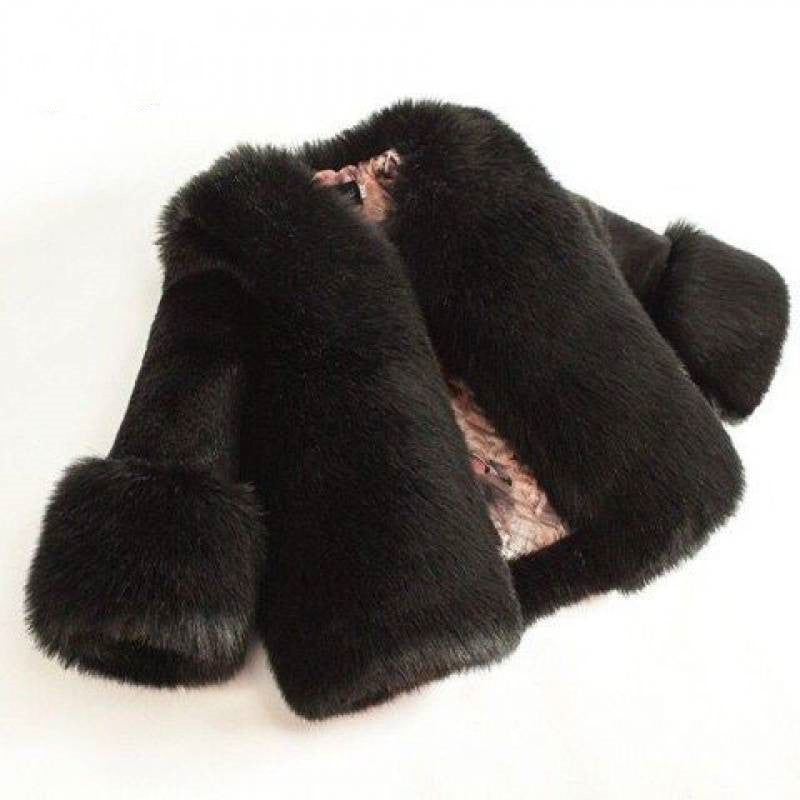 Girls' New Fox Fur Thickened Cotton Coat - # GIAA21210048