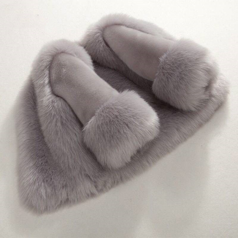 Girls' New Fox Fur Thickened Cotton Coat - # GIAA21210048