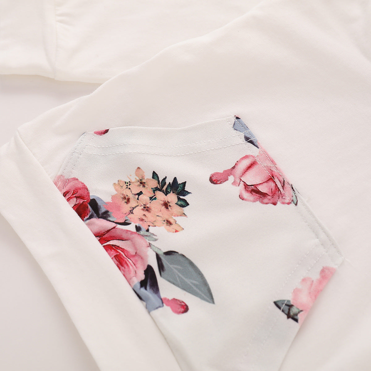 Girls' Spring Autumn Floral Hoodie and Pants Set - # GIAA21310010 & BAAA51210073