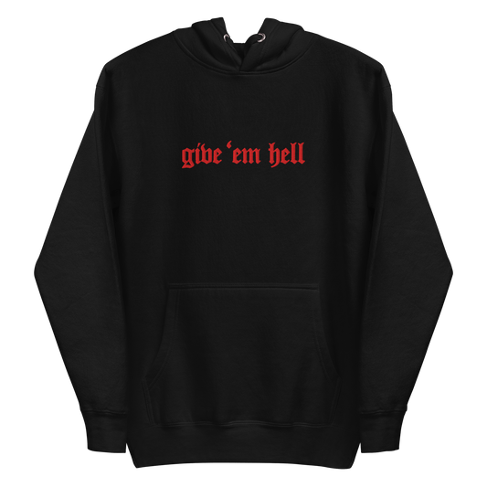 Sudadera con capucha unisex "Dales infierno"