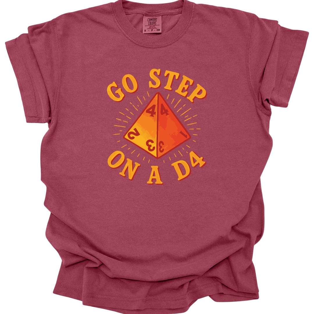 Go Step On A D4 Funny D&D T-Shirt - Comfort Colors