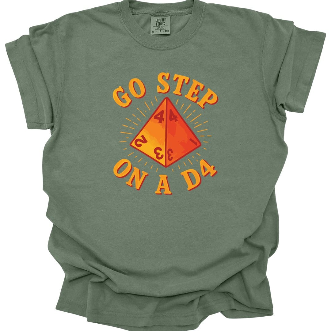 Go Step On A D4 Funny D&D T-Shirt - Comfort Colors